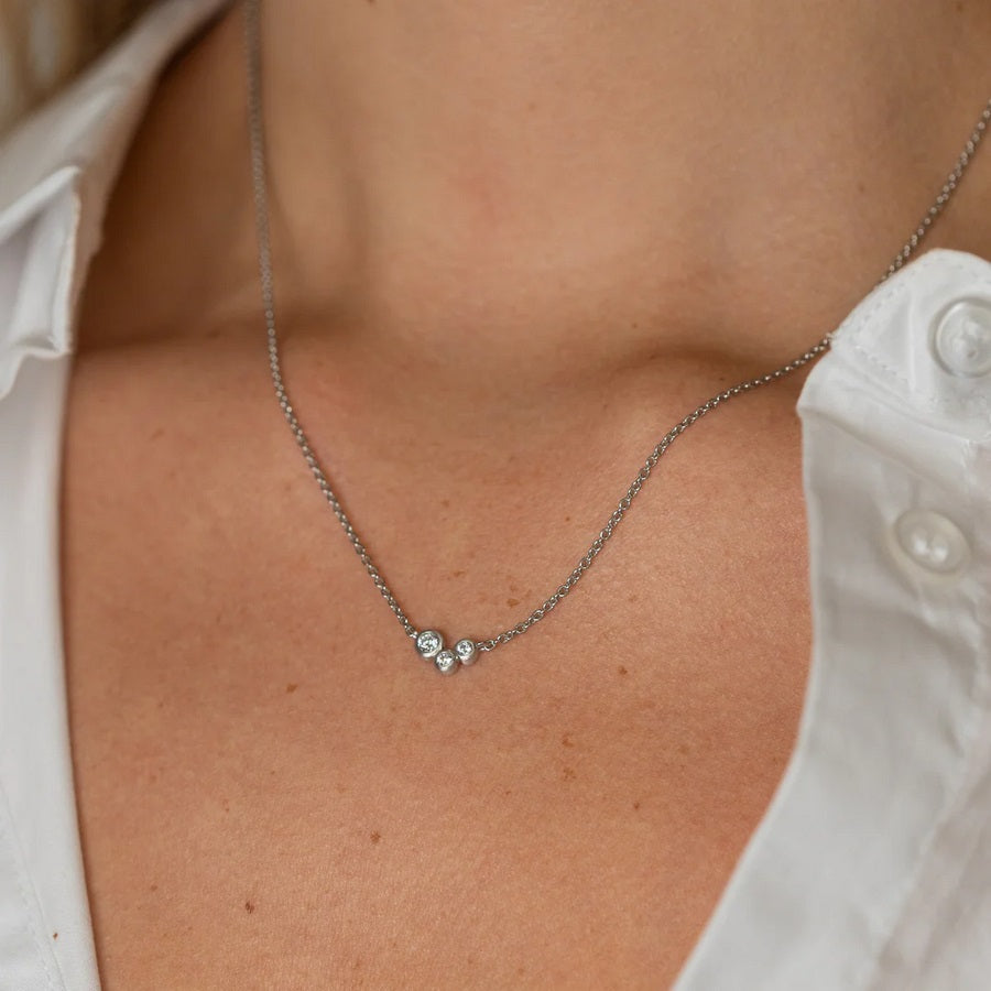 byBiehl - Stardust halskæde i sølv med sten - 3-4606a-r