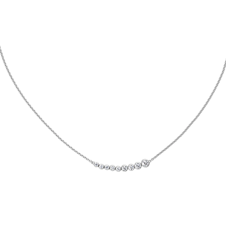 byBiehl - Stardust Flow Halskæde i sølv med Glitrende Sten - 3-4611a-r