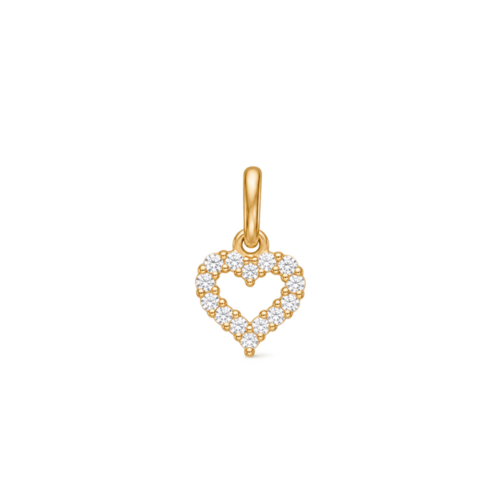 Mads Z - Tender Heart i 14 karat guld med 0,07ct. diamanter, lille - 1531307