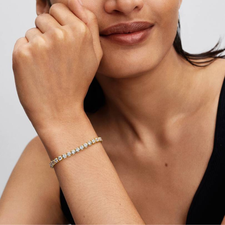 Pandora - Funklende Tennis armbånd i forgyldt - 563539c01