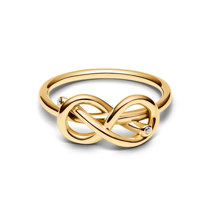 Pandora - Uendelighedsknude ring i forgyldt - 163759c01