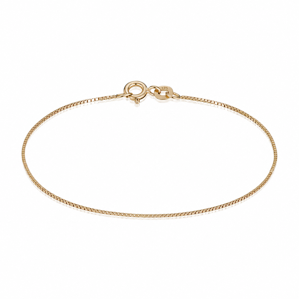 BNH - Venezia 9 karat guld armbånd med fjederrings lås