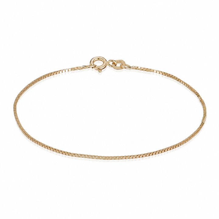 BNH - Venezia 9 karat guld armbånd med fjederrings lås