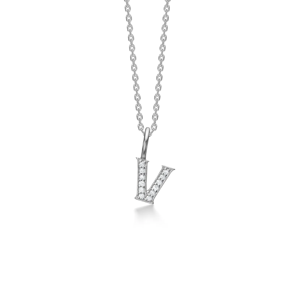 Mads Z - Tender Love Halskæde med bogstav vedhæng med sten - 2126100