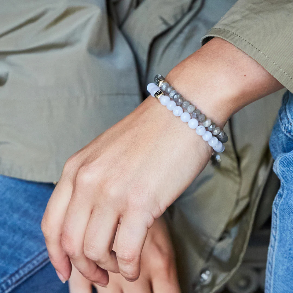 Alexander Lynggaard - Armbånd med Labradorit sten, 6mm - c00140