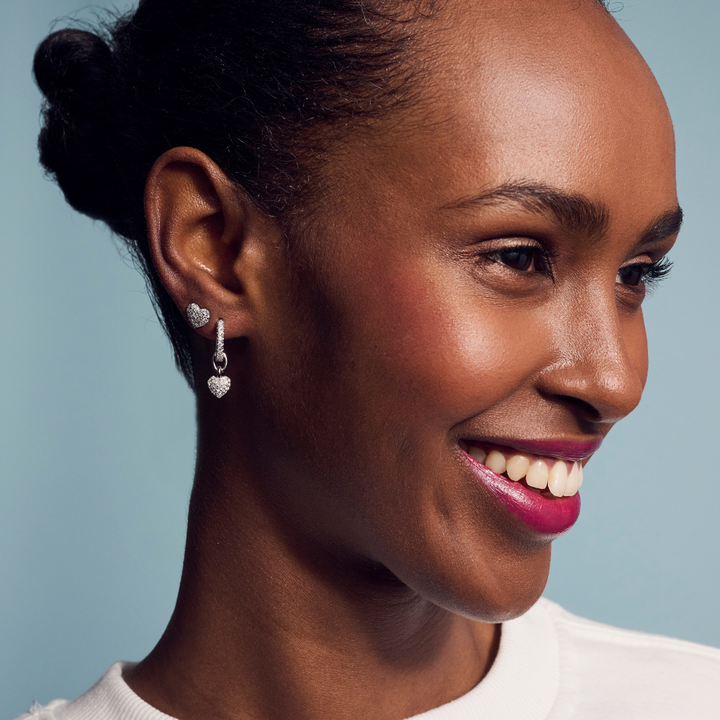 Sif Jakobs - Caro creoler med hjerte og zirkonia - e72352-cz