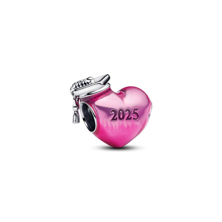 Pandora - Eksamens charms i pink med graduations hue - 793788c01