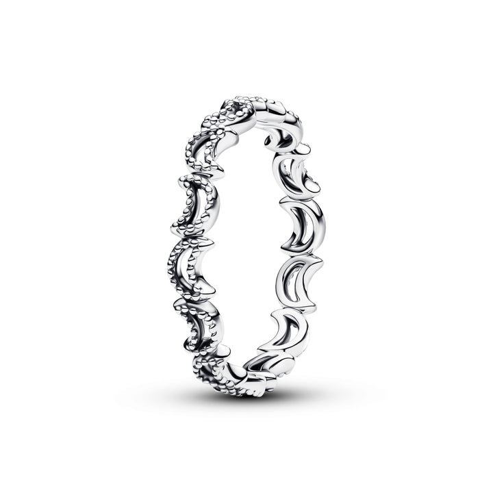 Pandora - Forbundene halv måner ring i sterling sølv - 194258c00