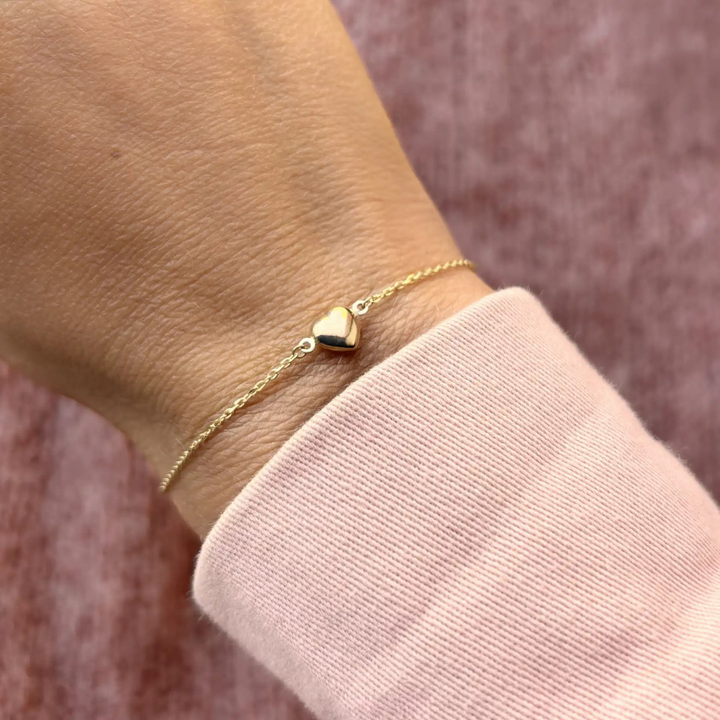 Scrouples - 8 karat guld armbånd med hjerte - 34413a,m
