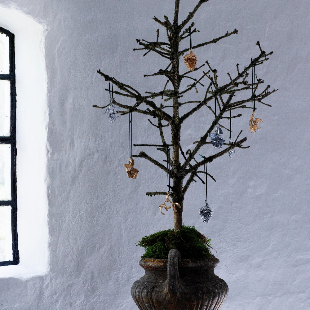 Flora Danica - Julepynt mistelten 18 karat guldbelagt