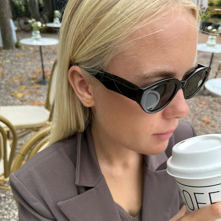 byBiehl - Just Love forgyldt sølv ørestikker med hjerte - 4-4507-gp