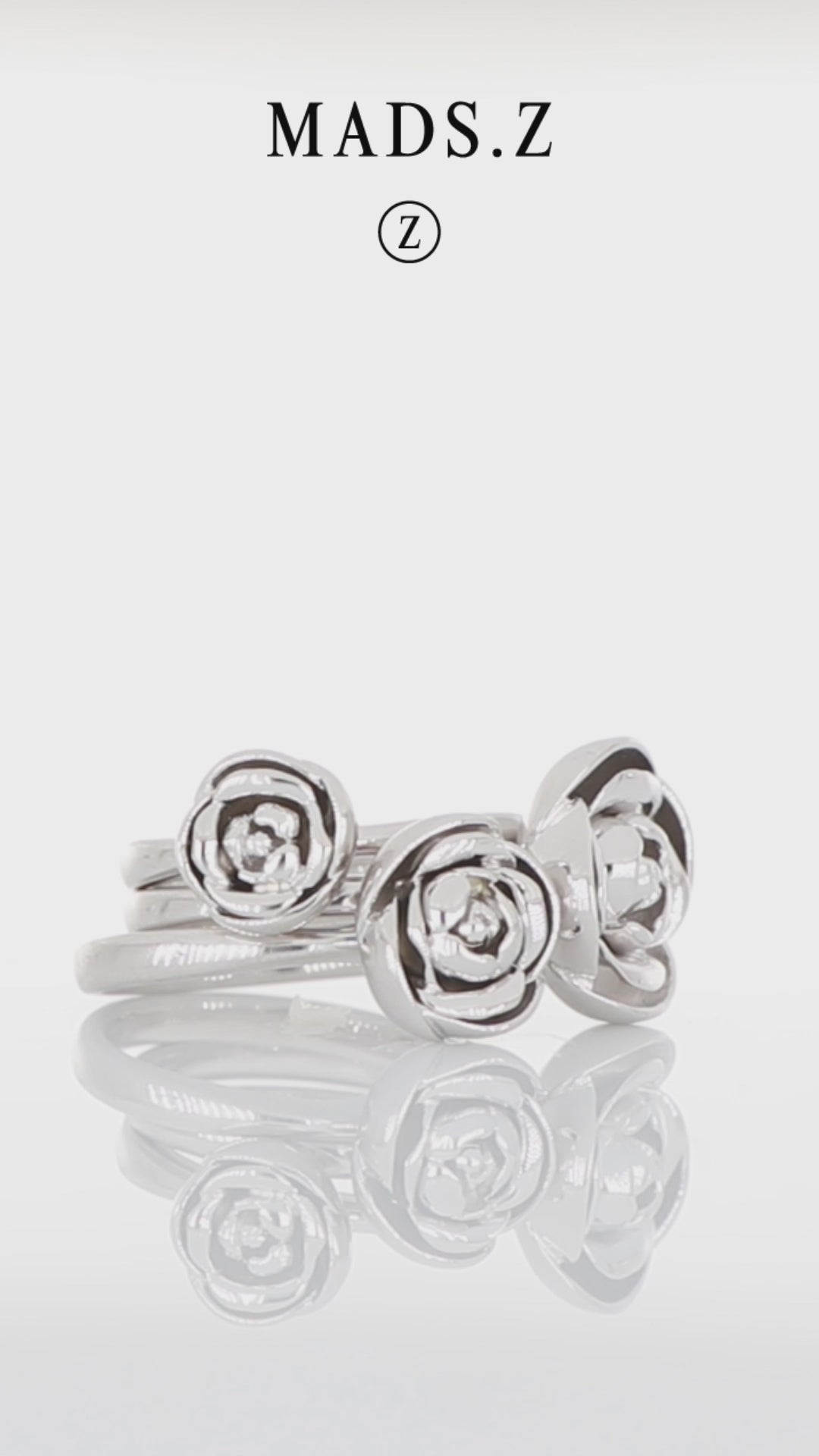 Mads Z - Rosalie sølv ring med rose - 2140157