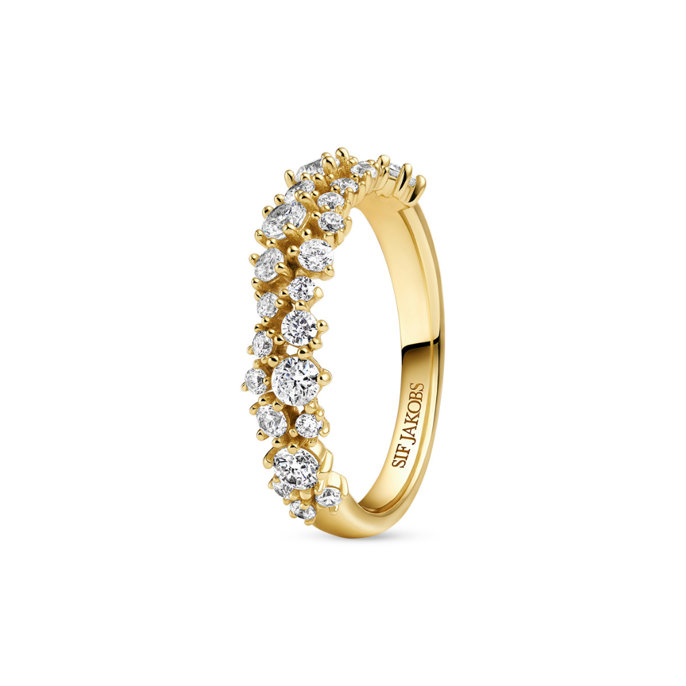 Sif Jakobs - Cristallo Piccolo ring med zirkonia i forgyldt - r2493-cz-yg
