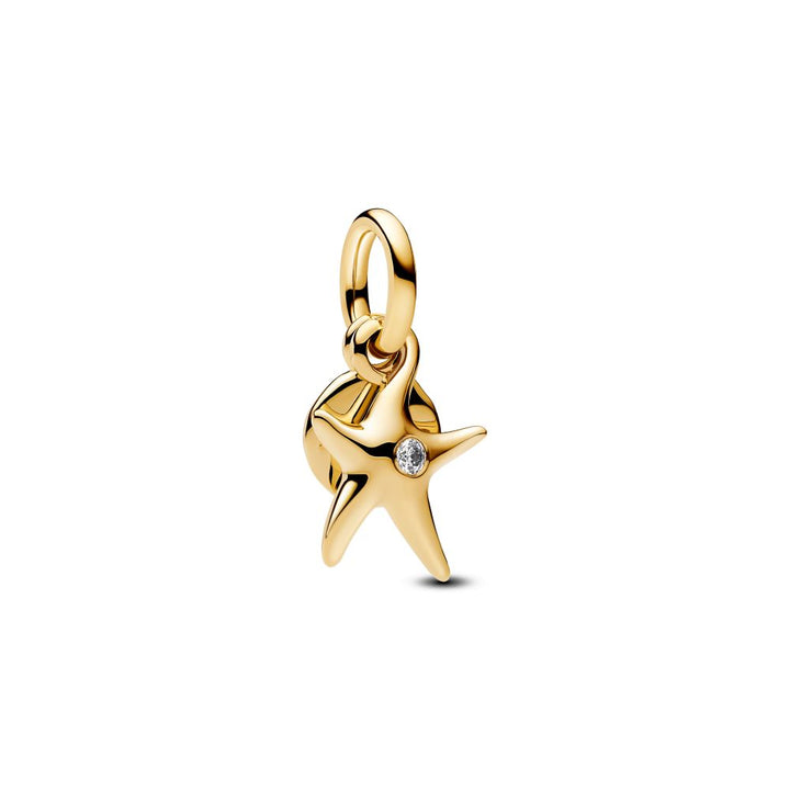 Pandora - Forgyldt Søstjerne charm med sten - 763892c01