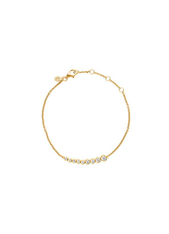 byBiehl - Stardust Flow armbånd i forgyldt sølv med sten - 2-4610a-gp