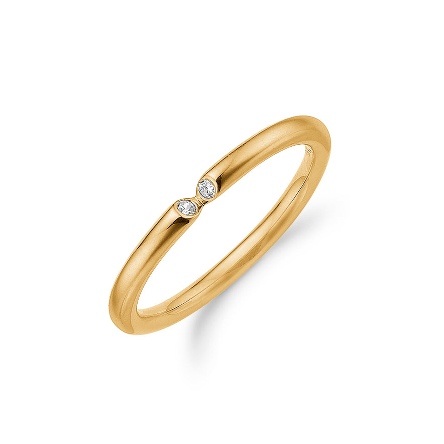 Aagaard - Guld ring med sten af zirkonia - 08622749