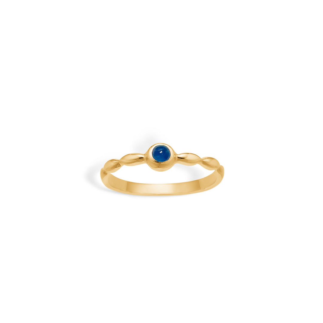 Blossom Copenhagen - 8 kt guld ring med blå safir - 09631610-72