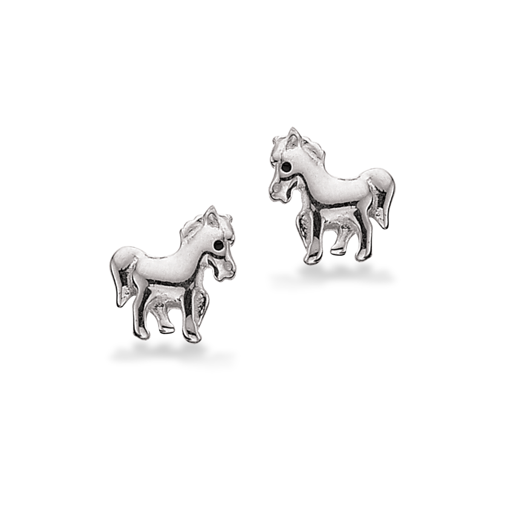 Scrouples - Sølv ørestikker med hest - 101132