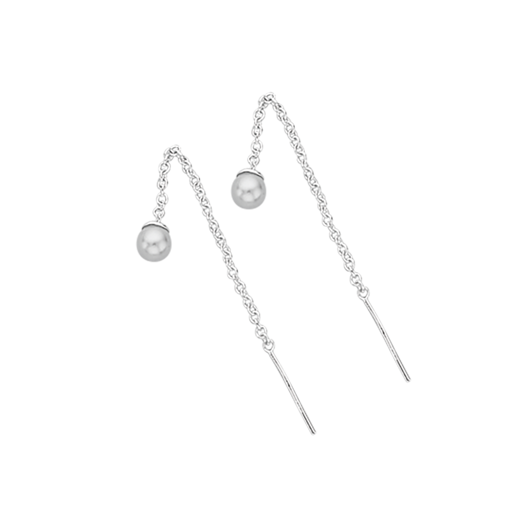 Scrouples - Sølv ørekæde med perle - 122062