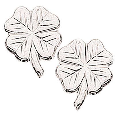 Scroulpes - Sølv øreringe med firkløver - 146612