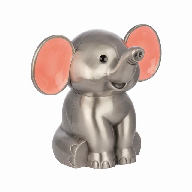 Noa Kids - Fortinnet sparebøsse elefant med lyserøde øre - 92015276202