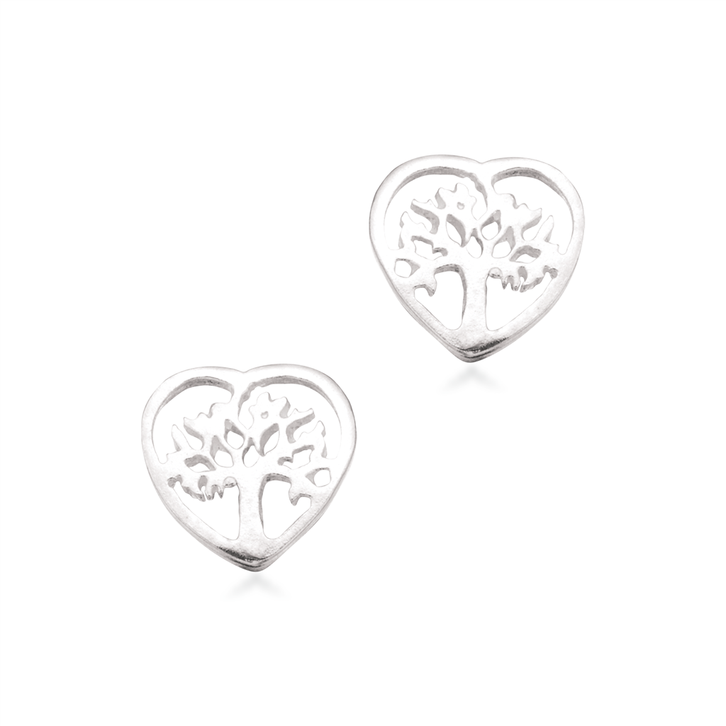Scrouples - Sølv øreringe med livstræ - 154352