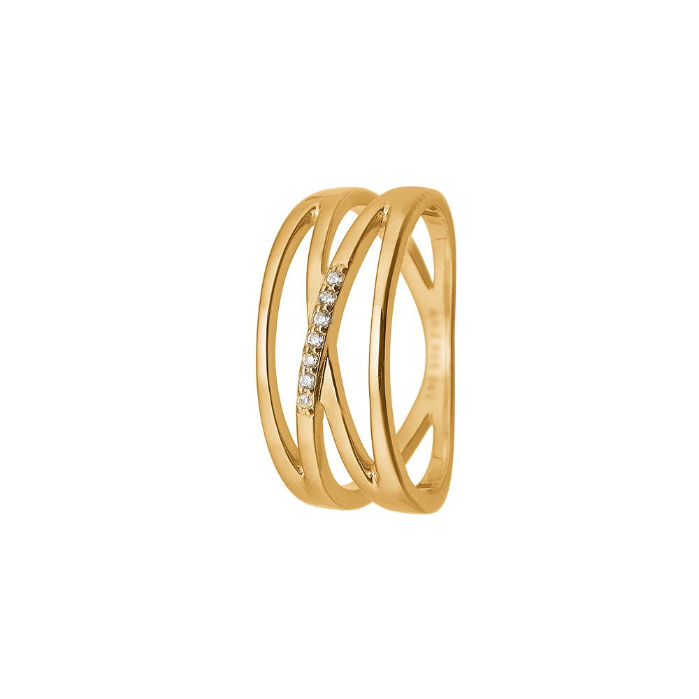 Aagaard - 8 kt. guld ring med sten af zirkonia - 1800-G8-02