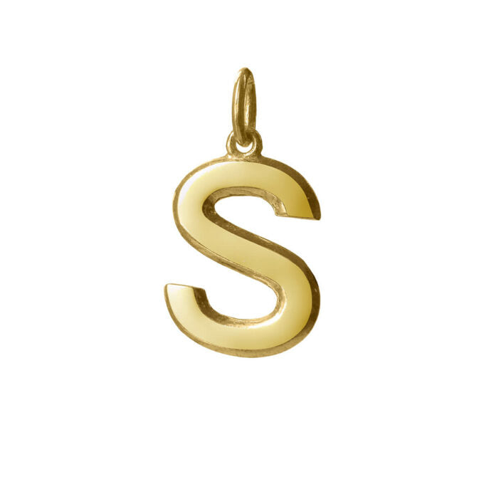 SFB - Stort bogstavs vedhæng i guldbelagt sølv (M,S eller R) - 1840