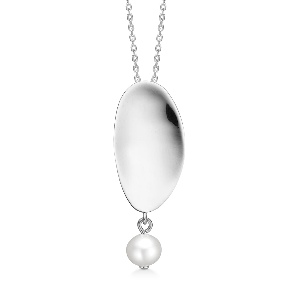 Mads Z - Mila sølv halskæde med kultur perle - 2123022
