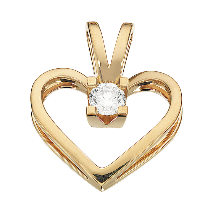Scrouples - Kleopatra Hjerte Vedhæng i guld med 0,15ct diamant