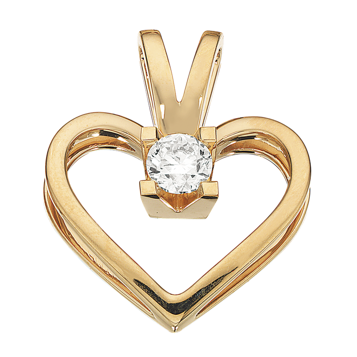 Scrouples - Kleopatra Hjerte Vedhæng i guld med 0,20ct diamant