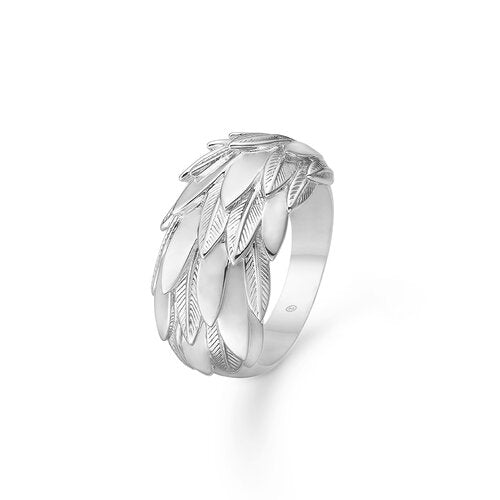 Mads Z - Papagena ring i sølv med fjer - 2140081