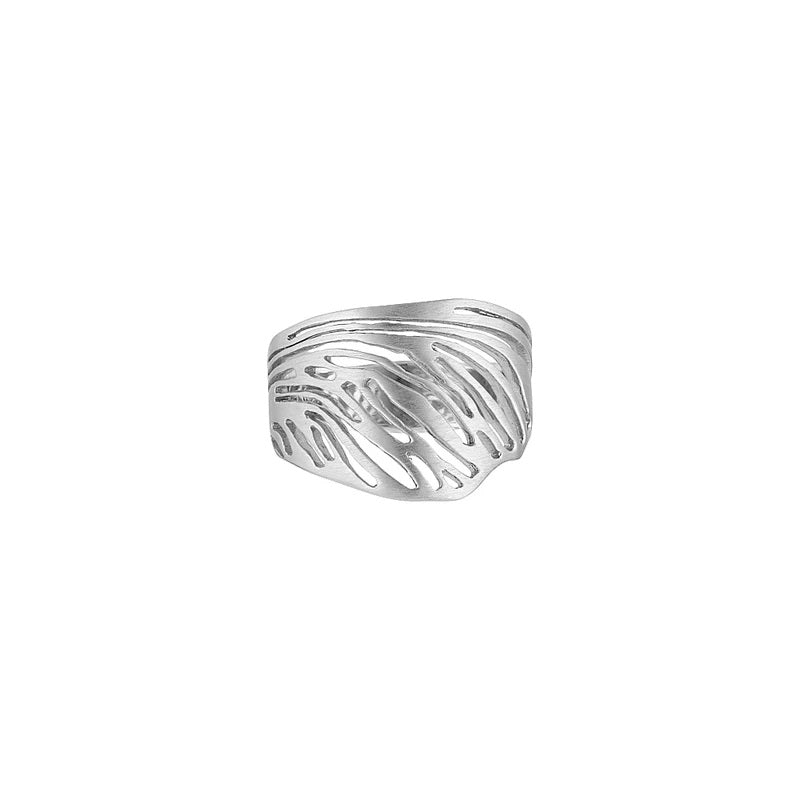 Blossom ring i sølv med mønster-21619015