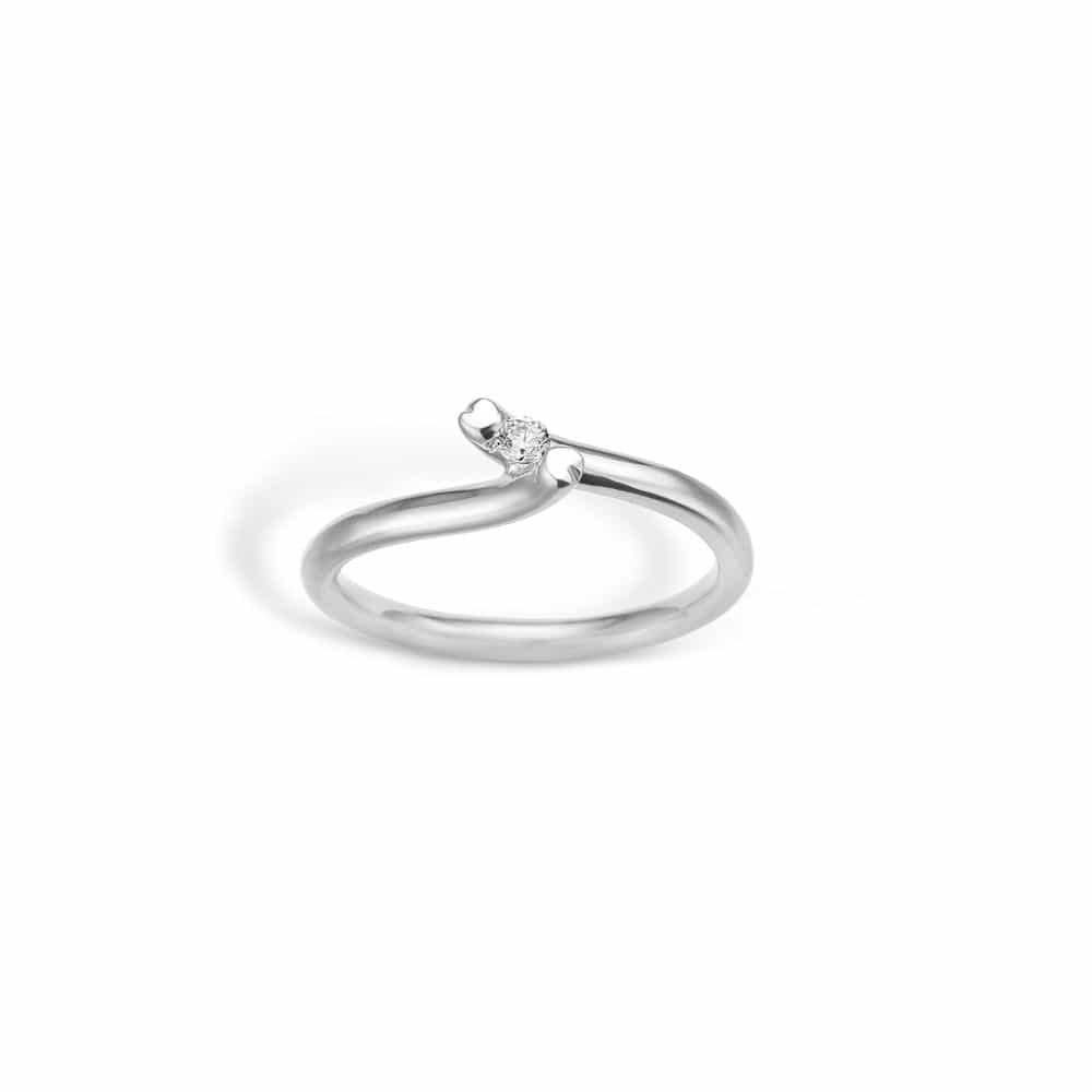 Blossom Copenhagen - Sølv ring med hjerte fatning - 21621298