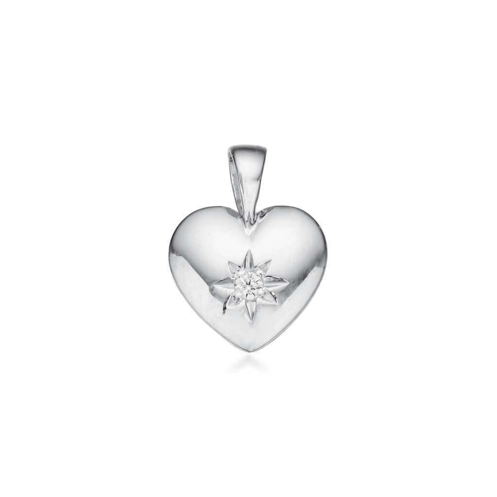 Scrouples - Hjerte vedhæng i sølv med zirkonia - 217382