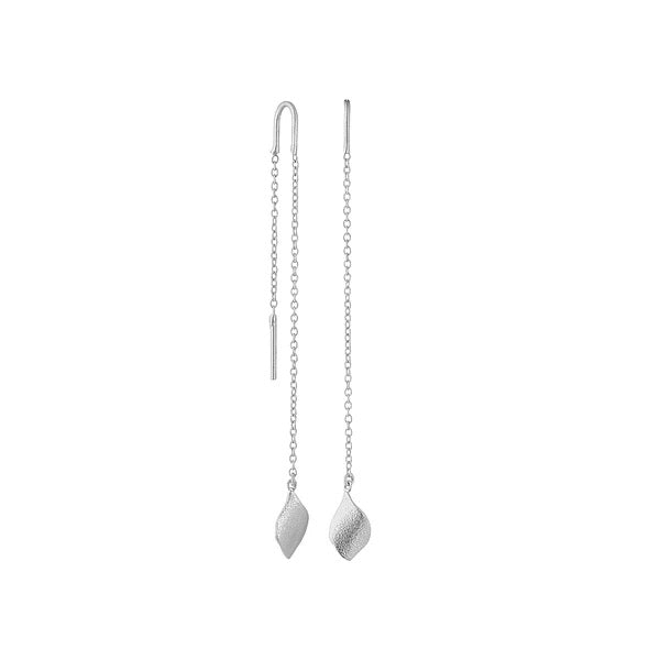 Blossom sølv kæde øreringe-21919014