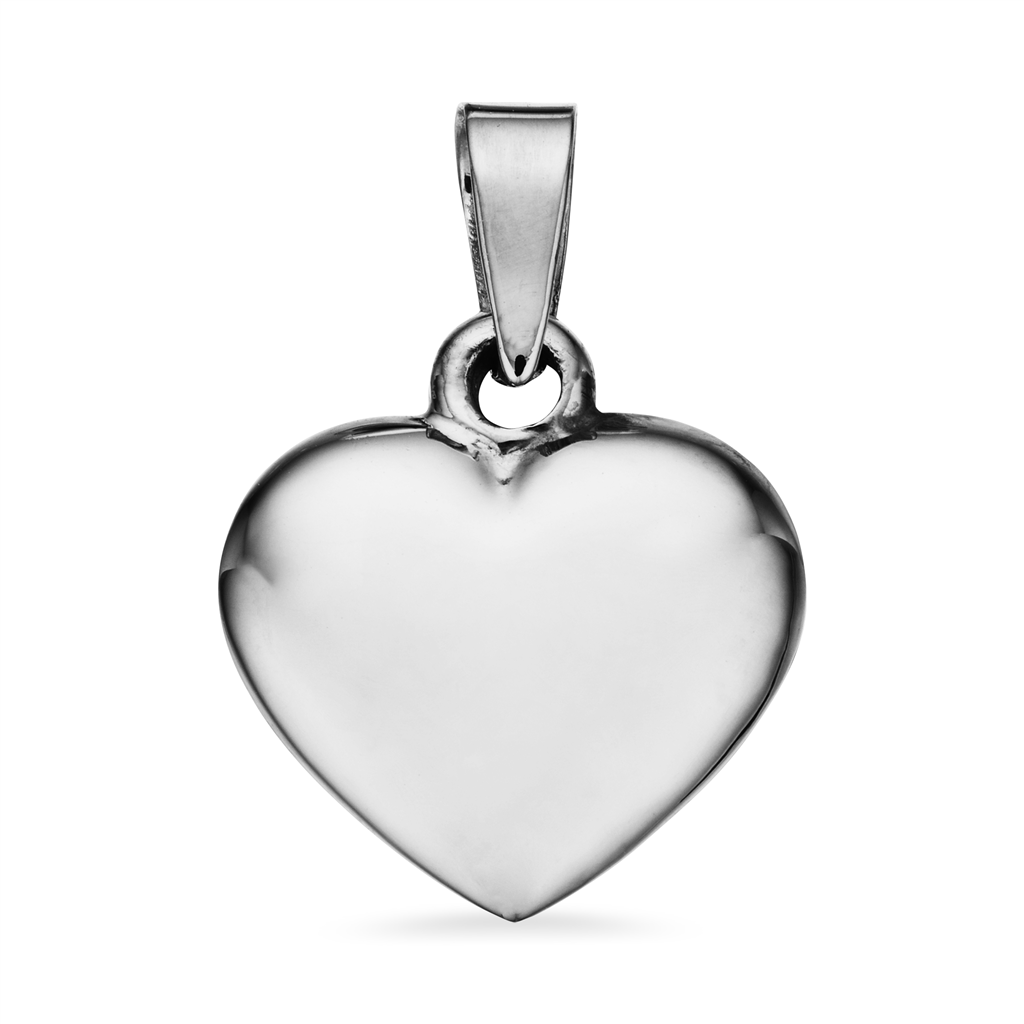 Scrouples - Sølv hjerte vedhæng, 14x16mm - 24052