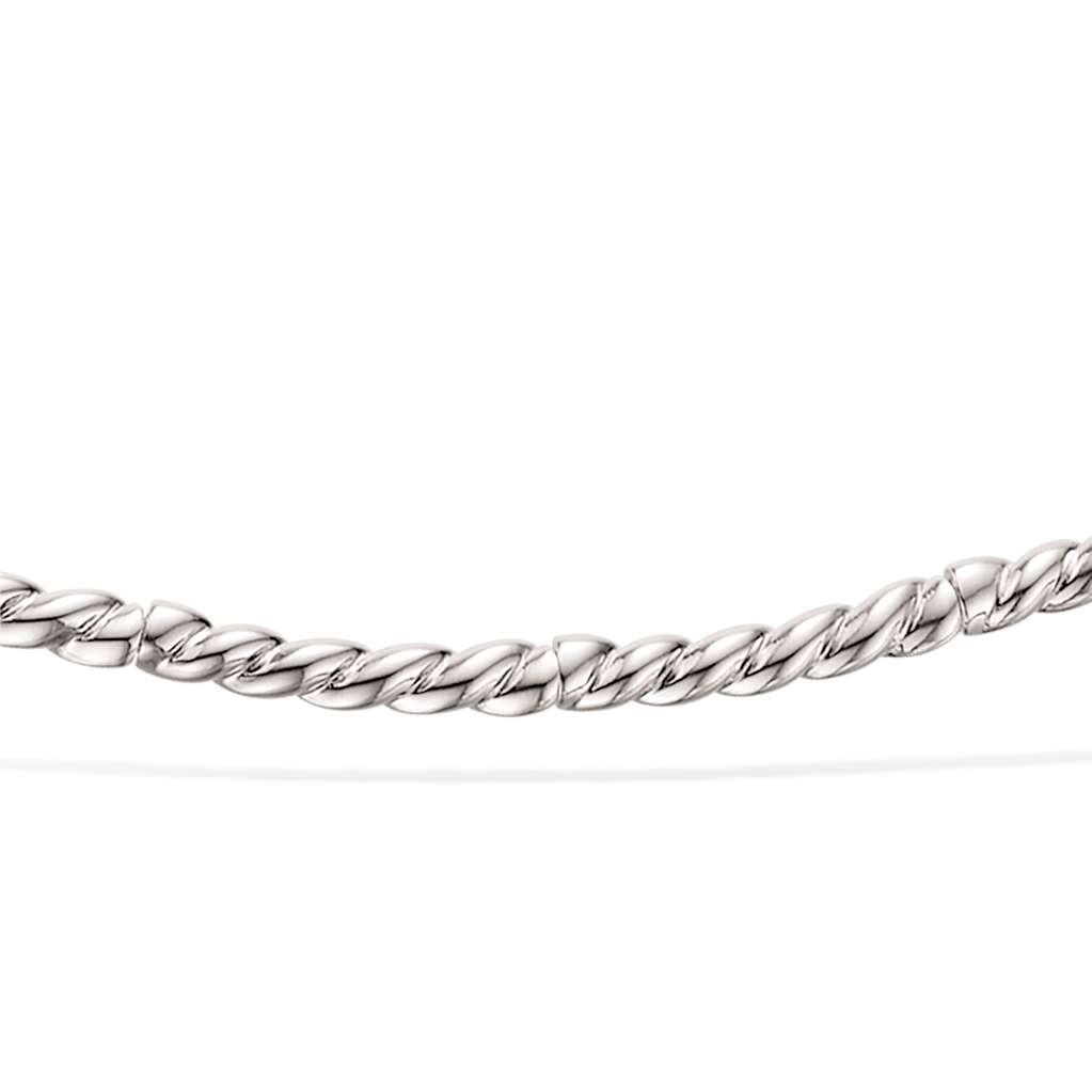Snoet sølv halskæde fra Scrouples - 37792,42