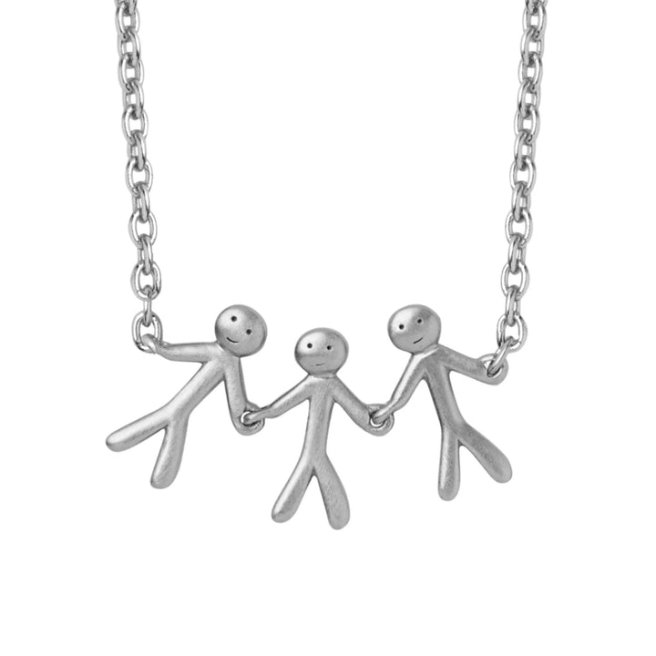 byBiehl - Together family sølv halskæde med 3 personer - 3-2003-r