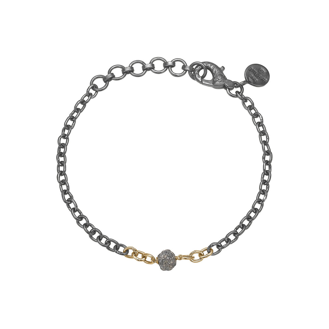 ByBirdie - Appia sølv og guld armbånd med diamant - 50301270d