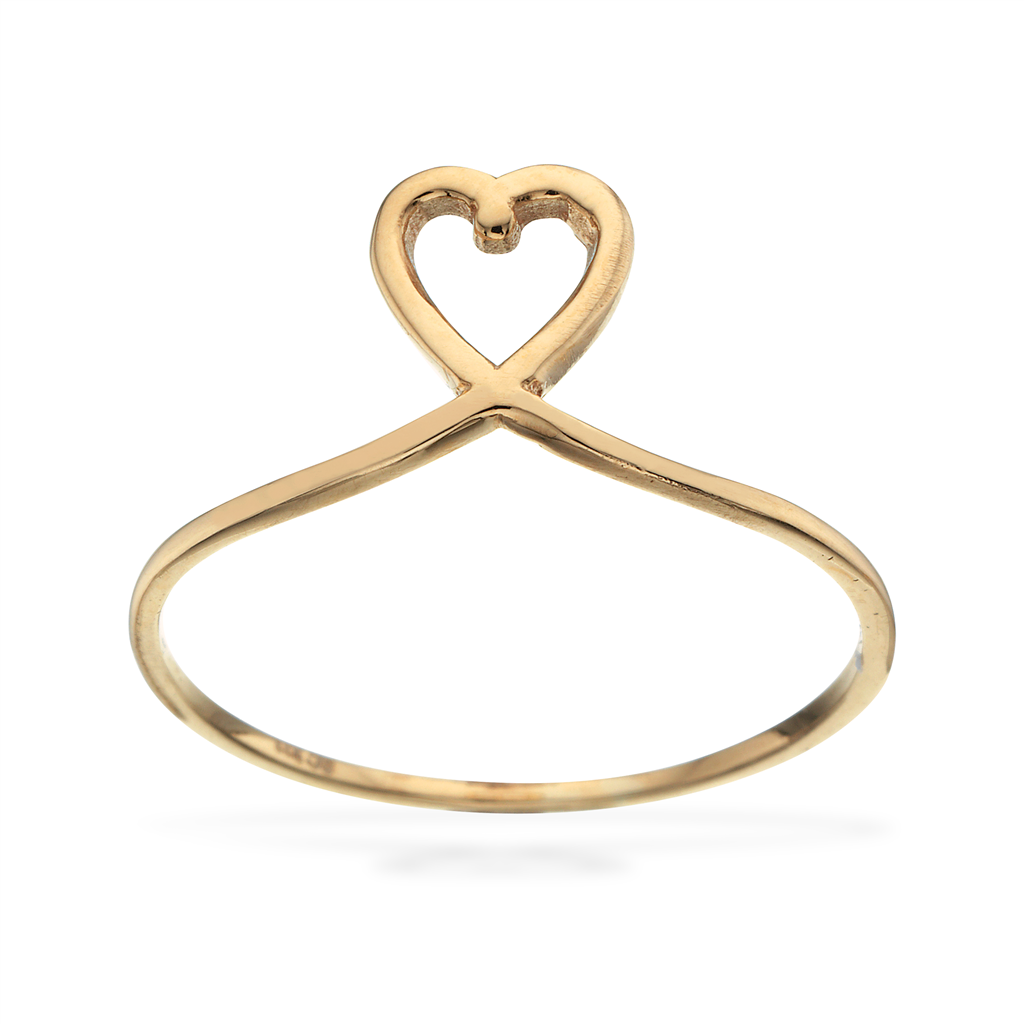 Guld hjerte ring fra Scrouples - 711973