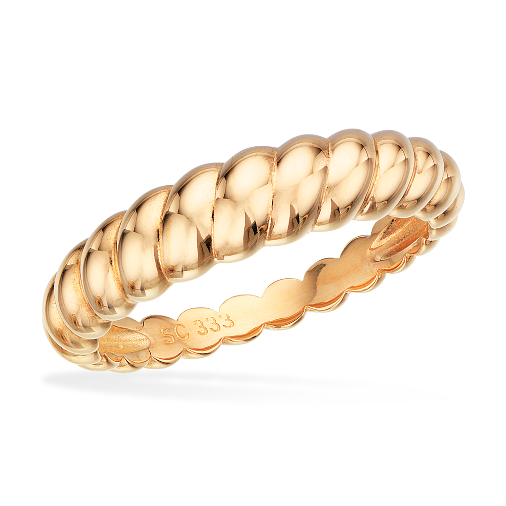Scrouples - 8 karat guld ring i snoet design - 713453