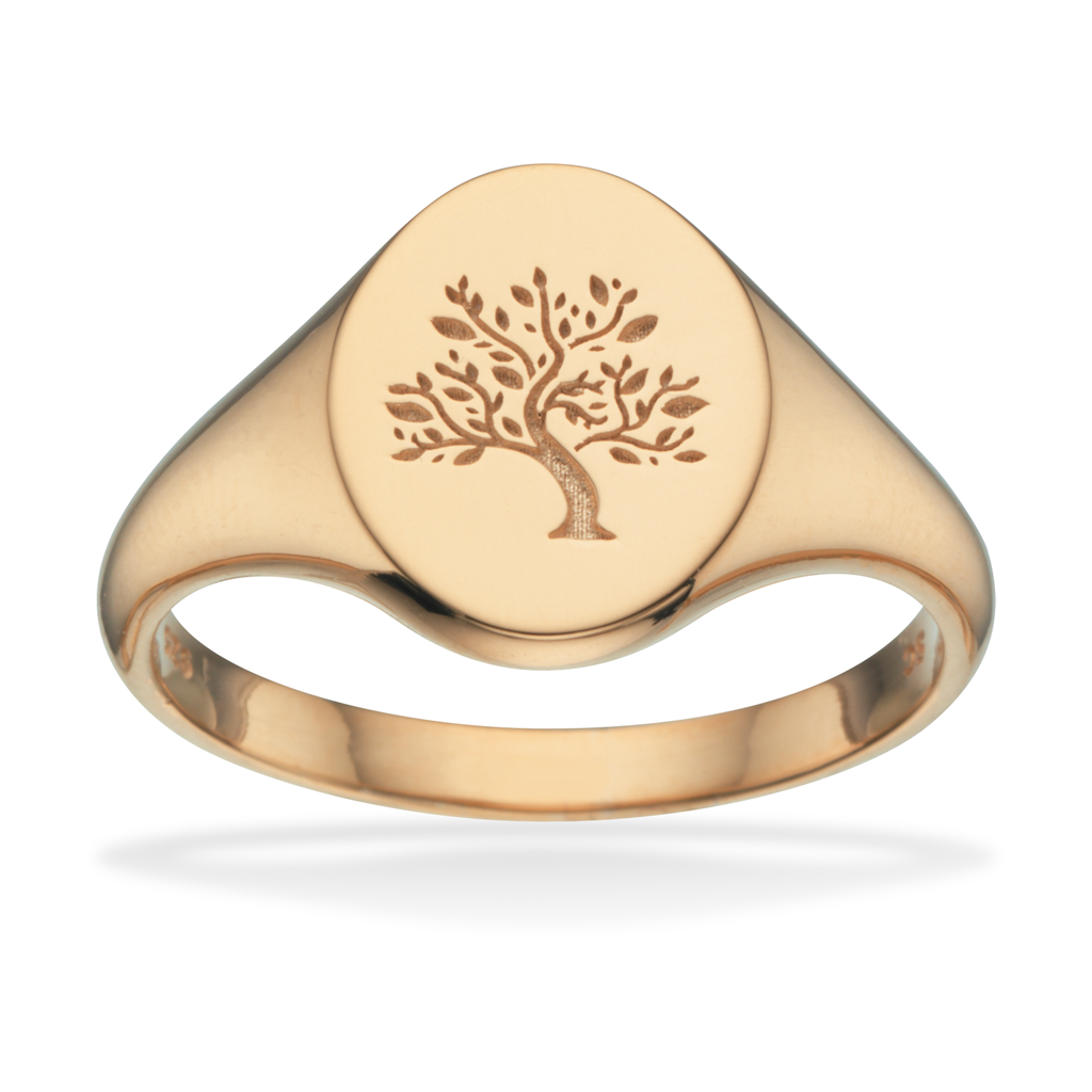 Scrouples - guldbelagt ring med livstræ - 725162