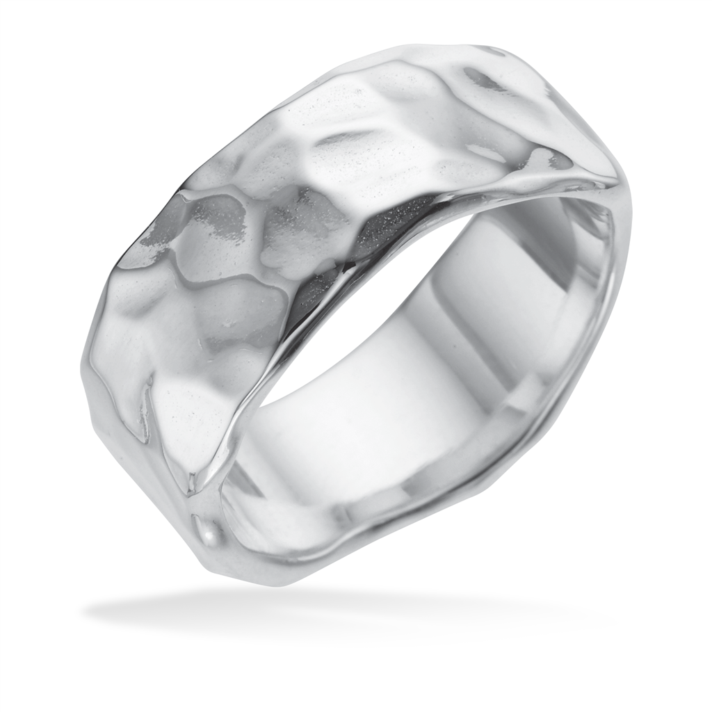 Scrouples - Sølv ring med hamret struktur - 726352