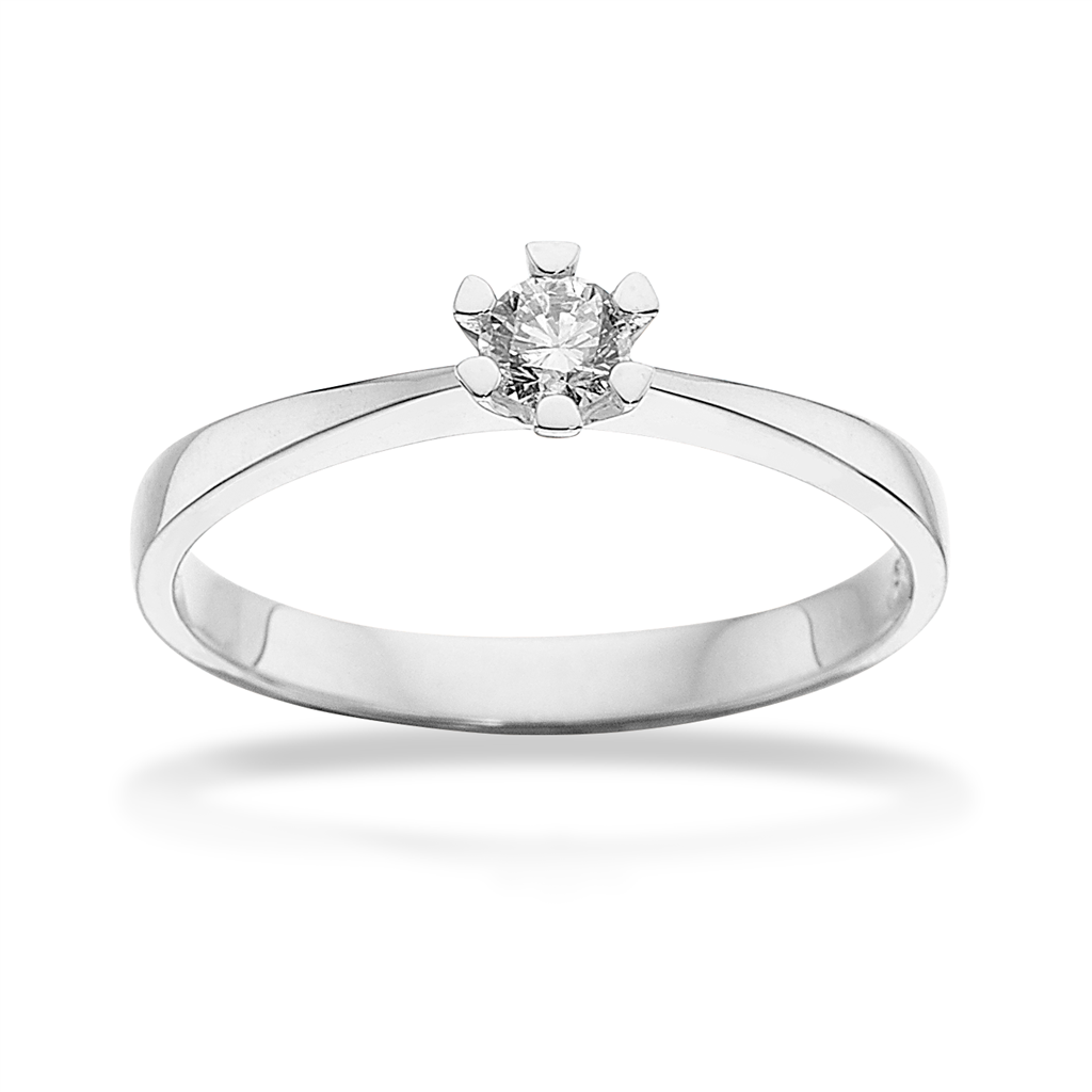 Vida - Hvidguld ring med diamant 0,15ct - 7814,15