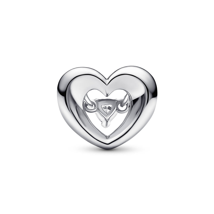 Pandora - Hjerte charm med klar sten - 792493c01
