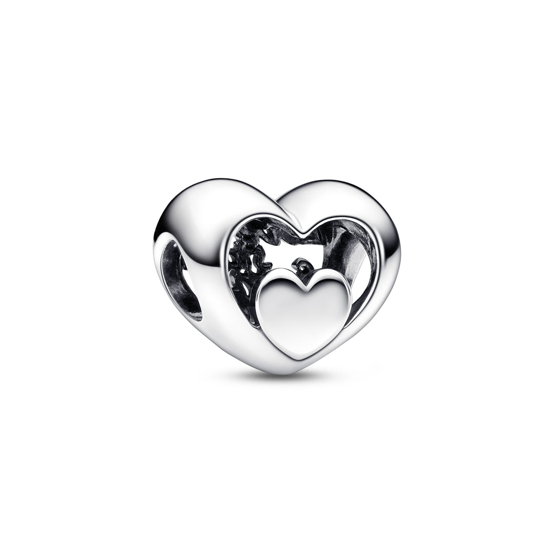 Pandora - Dobbelt hjerte charm - 792512c00