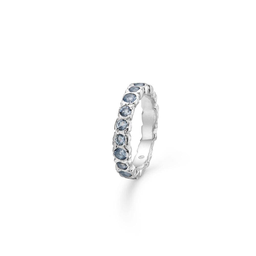Studio Z - Ashy Creek sølv ring med blå zirkonia - 8147811
