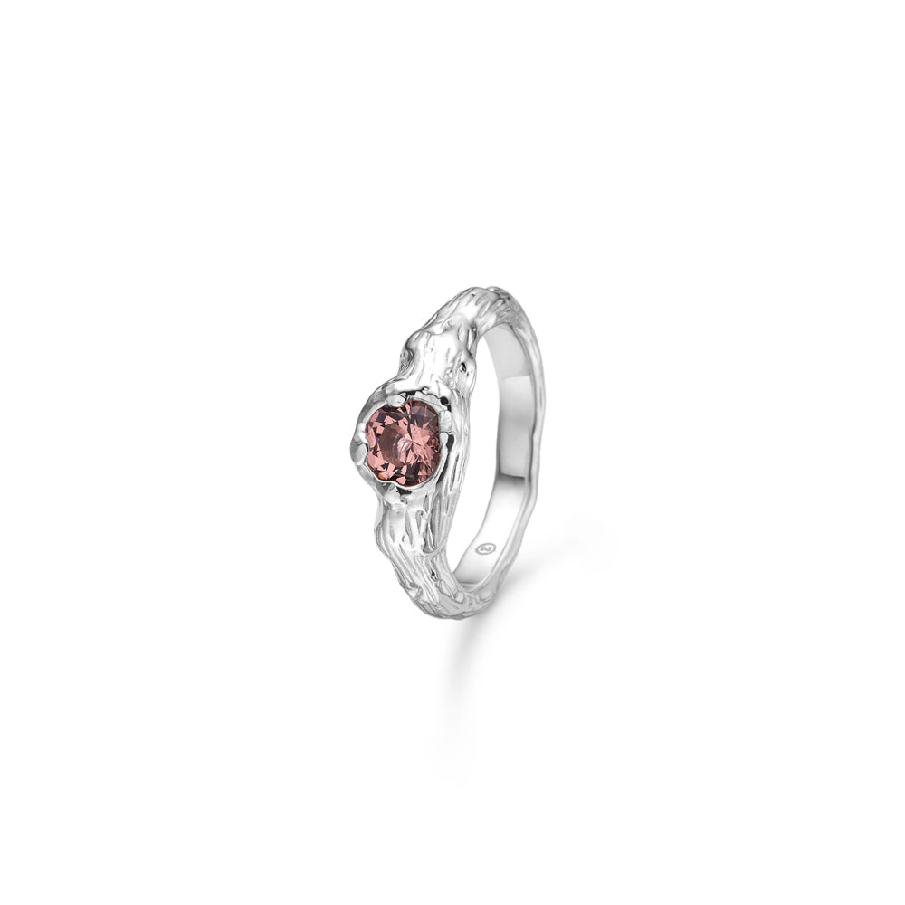 Studio Z - Rosy forest sølv ring med rosa sten - 8147822