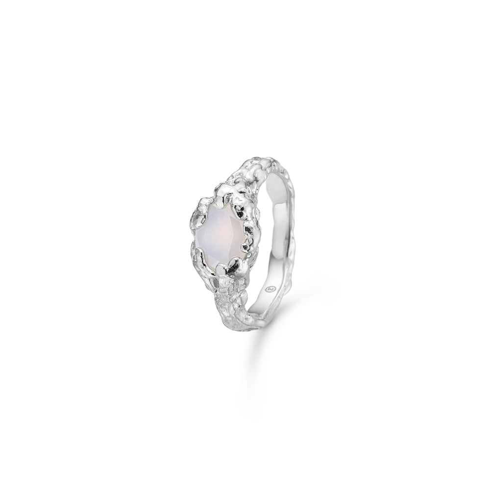 Studio Z - Light magma sølv ring med rosa sten - 8147824